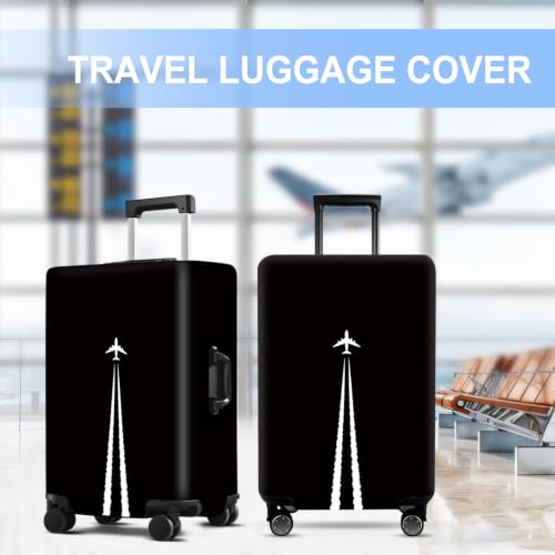 Jet Trail Luggage Cover Washable Suitcase Protector Anti-scratch Suitcase cover Fits 20-22 Inch Luggage S - color: Jet Trail, size: S(20-22inch suitcase)