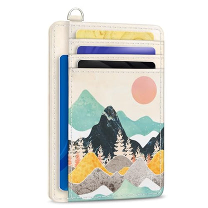 Yonlevres Sunrise Credit Card Holder Slim RFID Wallet Women Small Travel - color: Sunrise