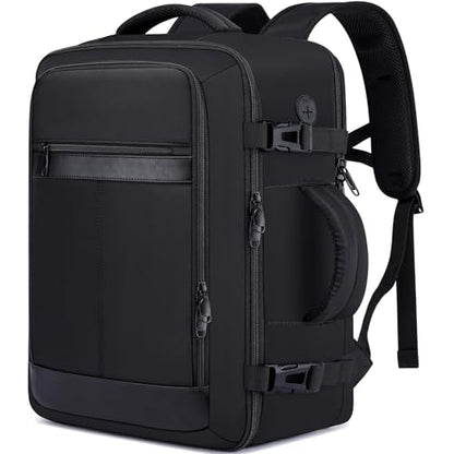 EZUOLA Travel Backpack for Men,TSA Carry On Backpack Flight Approved - color: Black, size: Large-25L