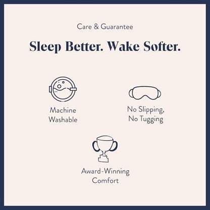Brooklinen Silk Eye Mask Luxury Silk Comfort - Celestial Blue - color: Celestial Blue