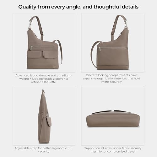 Travelon Anti-Theft Classic Crossbody Bag - color: Hazelnut