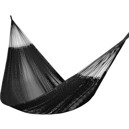 PNAEUT Handwoven Rope Mayan Hammock for Outside, 600 lbs Capacity - color: Sombra Negra, size: X-Large