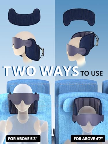Inspireyes Travel Pillow fit Various Heights, Aiplane Sleep Stable Support - color: U-dark Grey