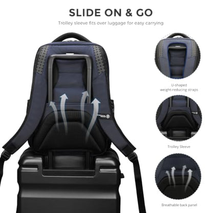 Swissdigital Design Laptop Backpack for Men Fit 15.6" Computer SD1695-12 - color: Blue