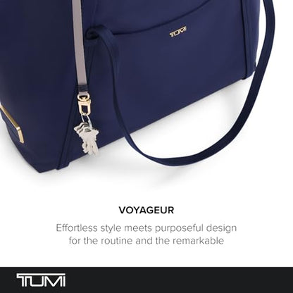 TUMI Voyageur Q Tote, Lightweight Travel Tote - color: Indigo/Light Gold