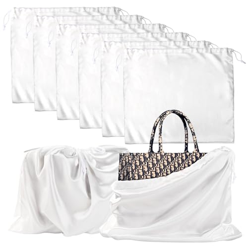 6 Pack 19.6 x 15.7 in Dust Bags for Purses and Handbags - color: 19.6x15.7 inch (silk bags)