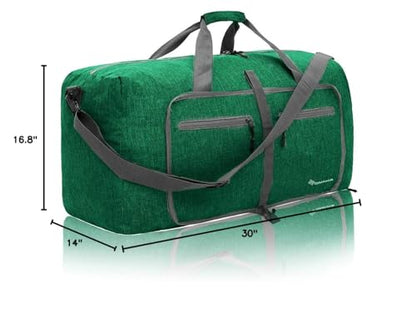 Dimayar 115L Foldable Duffle Bag, Travel & Weekend, Extended Trips - color: Forest Green, size: 115L