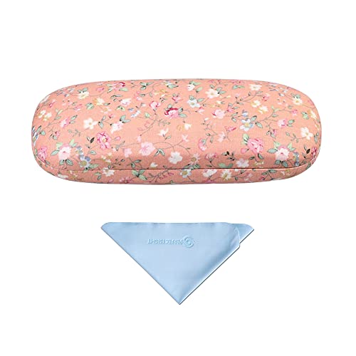 PERFECTSIGHT Hard Shell Eyeglasses Case, Kawaii Protective Glasses Case for Kids, Cute Eyeglass Case for Women Men Girls - color: Orange