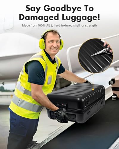 Lekesky 18 Inch Expandable Carry On Luggage Airline Approved, Black - color: B-Black, size: 18 Inch