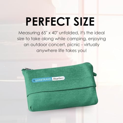 SAGEFINDS Airplane Travel Blanket | Compact Throw Blanket for Camping and Hiking | Converts into a Pillow | Travel Gift | Soft Jersey Knit | Fits in Backpack | Attaches to Luggage | Travel Essential - color: Purple