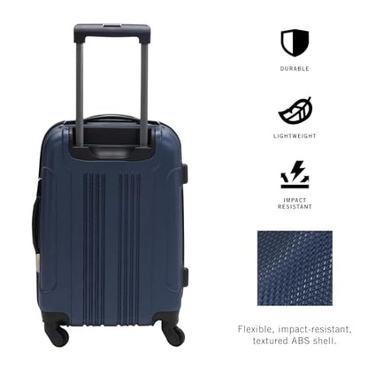 Kenneth Cole REACTION Out of Bounds 경량 하드쉘 4륜 스피너 수하물, 해군, 20인치 기내용, Kenneth Cole Reaction Out of Bounds 경량 하드쉘 4륜 스피너 캐리어 - color: 해군, size: 20인치 기내용