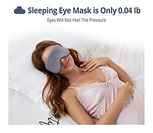 Sleeping Mask 2 Pack, Warm, Cool Double-Sided Use of Sleep Mask, Super Soft Blindfold with Adjustable Strap, Block Out Light, Comfort Sleep Eye Mask for Travel Meditation Nap - color: Dark Gray/Light Gray + Purple/Pink