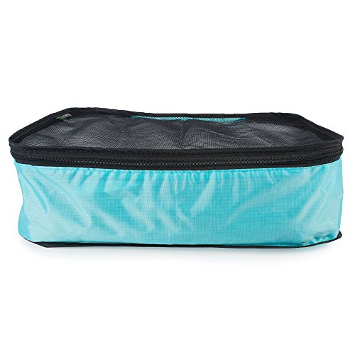 TraveltoGO 4-Piece Mesh Travel Packing Organizer Cube Set, Blue - color: Sky Blue