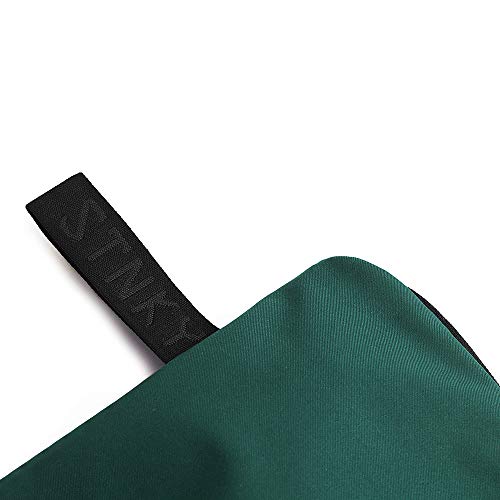 STNKY Bag Pro - 여행, 요가, 헬스케어, 체육관 키트, 세탁용 지퍼, 손잡이 및 내부 메시 백이 있는 세탁 가방(표준, 포레스트 그린) - color: 포레스트 그린., size: Standard