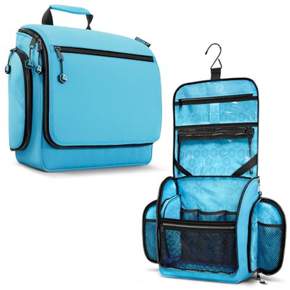 VENTURE 4TH Hanging Travel Toiletry Bag 18 Compartments - Tiffany Blue - color: Tiffany Blue