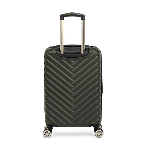 Kenneth Cole REACTION Madison Square Lightweight Hardside Chevron Expandable Spinner Luggage, Olive, 2-Piece Set (20" & 28") - color: Olive, size: 2-Piece Set (20" & 28")
