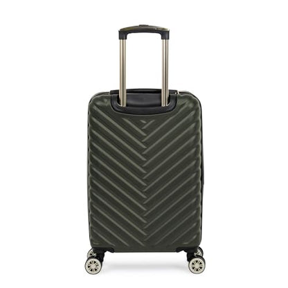 Kenneth Cole REACTION Madison Square Lightweight Hardside Chevron Expandable Spinner Luggage, Olive, 2-Piece Set (20" & 28") - color: Olive, size: 2-Piece Set (20" & 28")