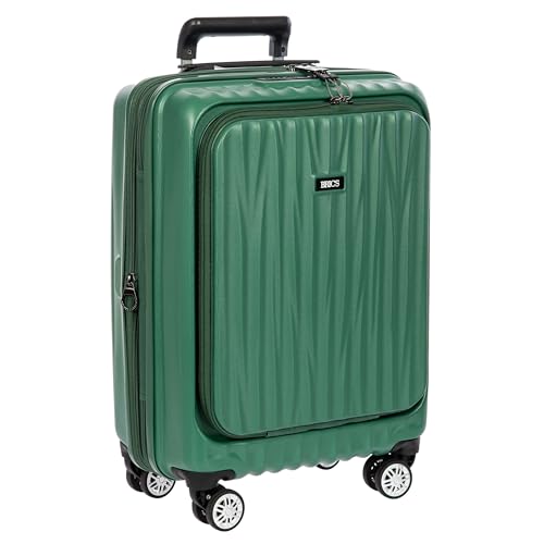 Bric's Cervia 2pc Hardside Expandable Luggage Set, 360° Spinner Wheels, Lightweight Checked Suitcase, TSA-Approved Locks, Durable, (21”/ 30”), Dark Emerald Green - color: Dark Emerald Green, size: 2 Piece Set (21 with Front Pocket / 30)