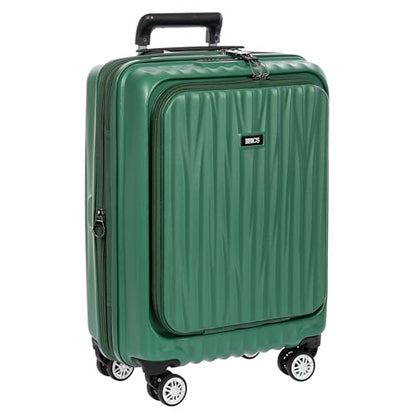 Bric's Cervia 2pc Hardside Expandable Luggage Set, 360° Spinner Wheels, Lightweight Checked Suitcase, TSA-Approved Locks, Durable, (21”/ 30”), Dark Emerald Green - color: Dark Emerald Green, size: 2 Piece Set (21 with Front Pocket / 30)