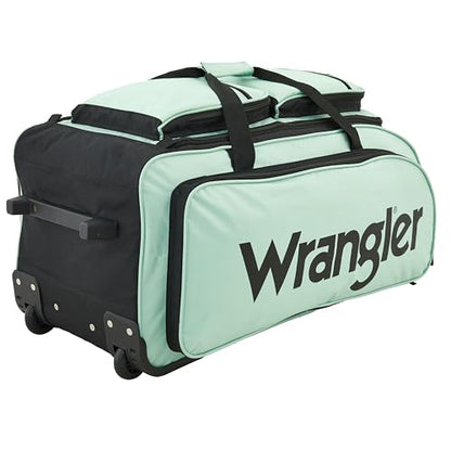 Wrangler Wesley Rolling Duffel Bag, Seaform, Large 30-Inch - color: Seaform