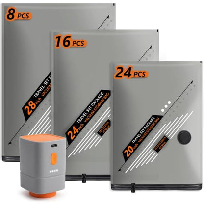 Rechargeable Wireless Pump Travel Vacuum Bags Set - size: 48 Combo Size