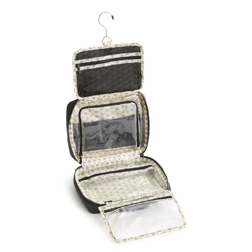 Vera Bradley Women's Featherweight Hanging Organizer – Travel Makeup Bag & Toiletry Storage – Moonless Night - color: Moonless Night