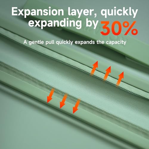 ROAMING 24-Inch Checked Luggage Expandable Hard Shell Top Opening Luggage - color: Jade cyan, size: 24-Inch Checked Luggage