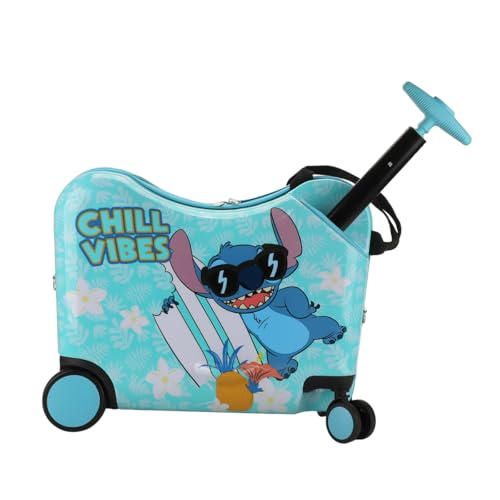 Disney Stitch Chill Vibes Children's Ride-On Luggage - color: DSC Chill Vibes