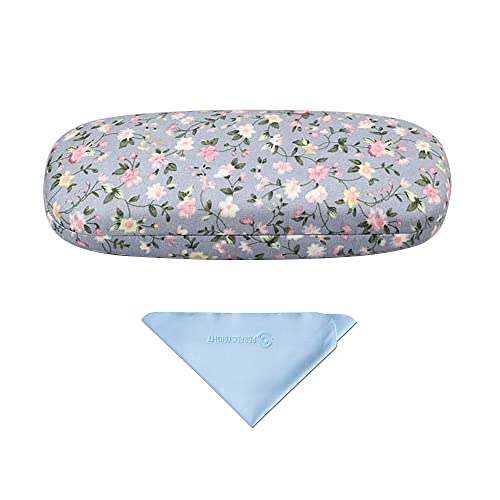 PERFECTSIGHT Hard Shell Eyeglasses Case, Kawaii Protective Glasses Case for Kids, Cute Eyeglass Case for Women Men Girls - color: Blue