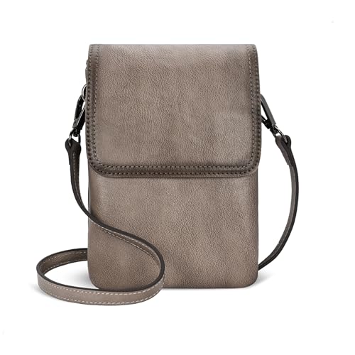 Iswee Rfid Blocking Small Crossbody Bag for Women Travel Classic Style - color: Grey