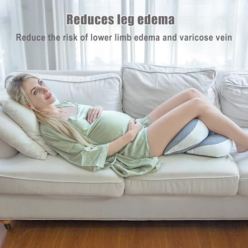 Chilling Home Portable Pregnancy Pillow, W Shaped Pregnancy Wedge Pillow - color: Grey - Cotton Filling(upgraded)