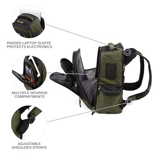 Travelpro Bold Softside Checked Large Luggage & Backpack Set, Olive/Black - color: Olive, size: Large