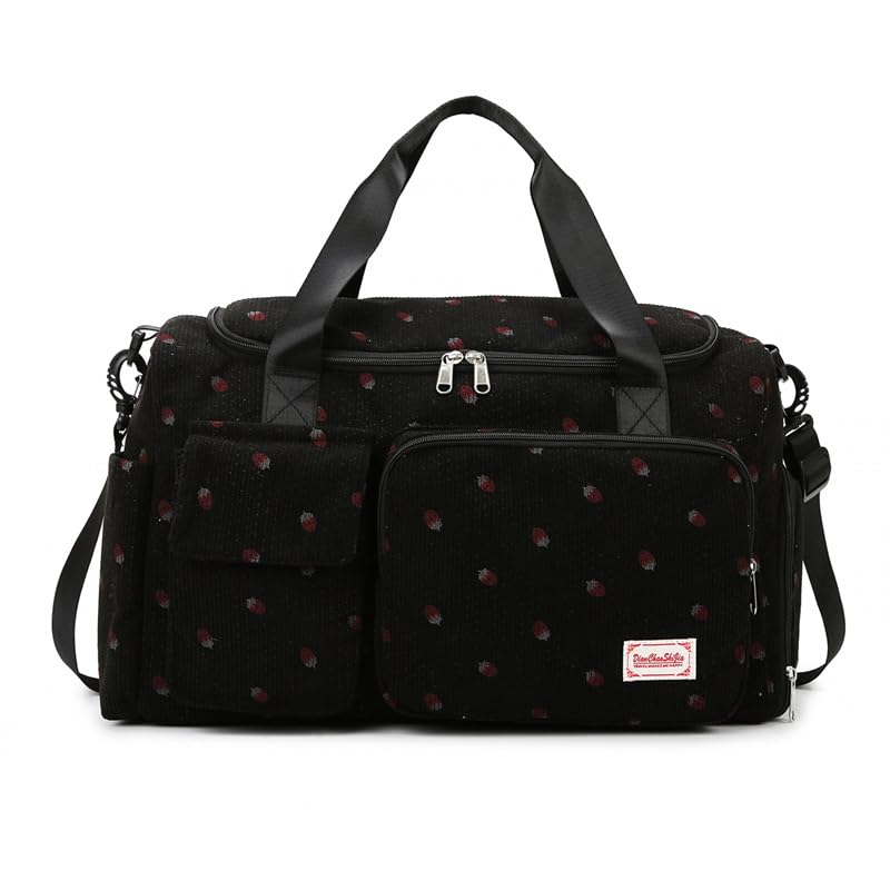 Gym Bag Sport Duffel Overnight Weekender Travel Bag with wet pocket and shoe pocket K02 Black - color: K2-Black