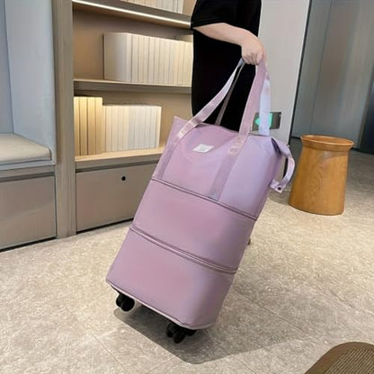 360° Spinner Wheel Duffel Bag, Violet - color: violet
