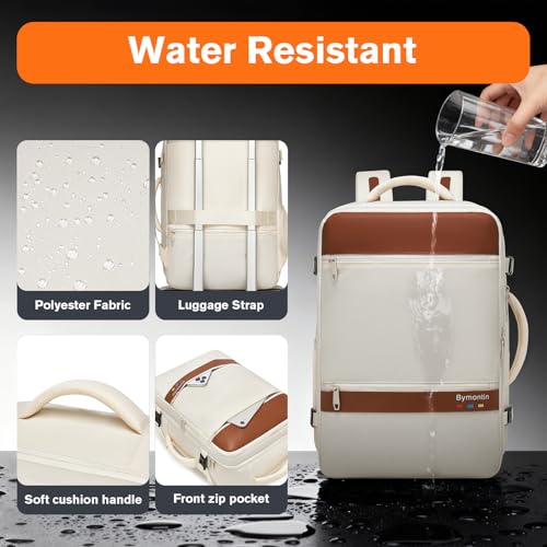 Exquisite Travel Laptop Backpack, Flight Approved Size Carry on Bag (25L) - color: Beige, size: L (7x11x16.8")