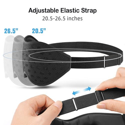 LitBear Breathable Sleep Mask, 3D Eye Mask Sleep for Side Sleepers Women Men - color: Black