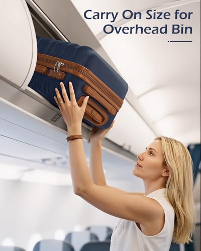 LONG VACATION Luggage Sets, 3 Piece, 20 Inch Carry On Hardshell Suitcase - color: NAVY, size: 3-Piece Set (20-Inch BP/TB)