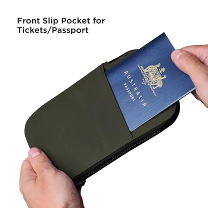 ALPAKA Zip Travel Wallet RFID Blocking Passport Holder Green - color: Green