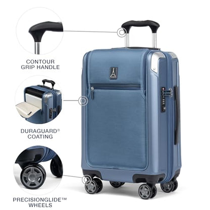 Travelpro Platinum Elite Hardside Carry-On Luggage, Dark Sky, 21-Inch - color: Dark Sky Blue, size: Carry-on with Laptop Pocket 21-Inch