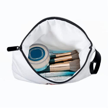 SEAMOON A-Z Personalized Gifts for Women, Makeup Bag Small with Mirror, O - color: White, style: O