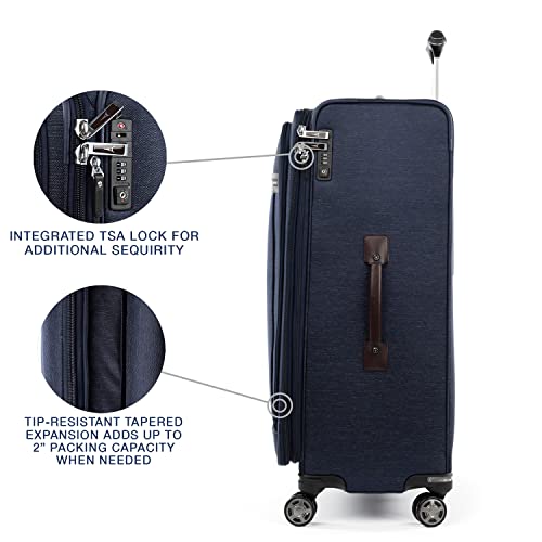 Travelpro Platinum Elite Checked Luggage Spinner, True Navy, 29-Inch - color: True Navy Blue, size: Checked-Large 29-Inch