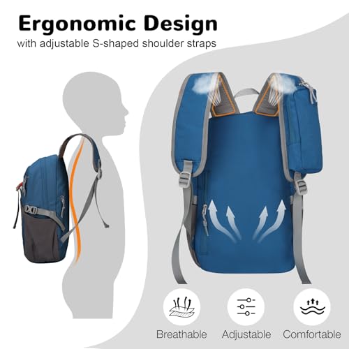 Kids Hiking Backpack, Small Waterproof Hiking Daypack for Kid, Blue - color: Blue