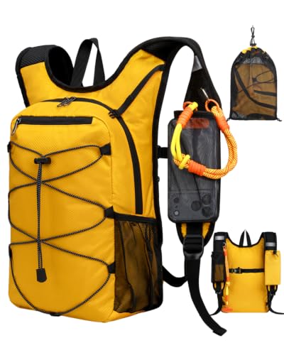 MOKURA 15L Small Hiking Backpack for Men Women, Lightweight Daypack, Yellow - color: Yellow