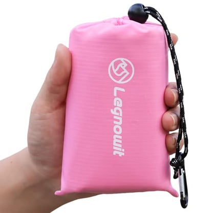 Pocket Blanket, Compact Blanket for Picnic, Beach, Festival - color: Pink, size: 55"*60"