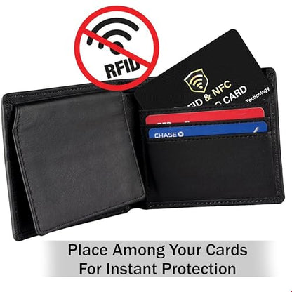SaiTech IT 5 Pack Premium RFID Blocking Card for Credit Debit Card, Black - color: Black