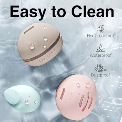 COOL-ANGLE 2-in-1 Makeup Brush and Sponge Holder, Magnetic Silicone Pink - color: D02:Pink, style: Brush+sponge Holder
