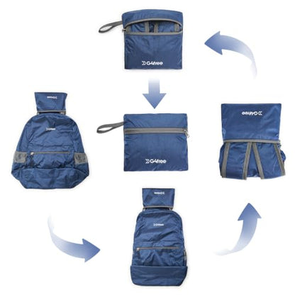 G4Free 30L Packable Travel Hiking Backpack for Men Women - color: Blue, size: 30L