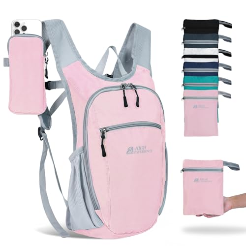 Small Hiking Backpack Packable Lightweight for Women Men - color: Pink, size: 15L
