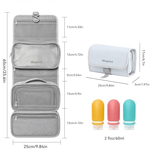 Hanging Travel Toiletry Bag for Women, Makeup Cosmetic Bag Organizer - color: Blue