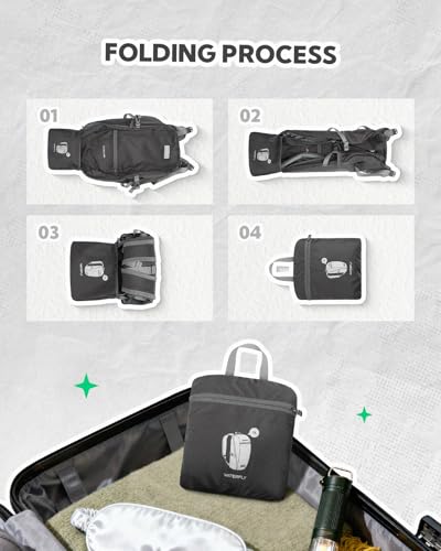 WATERFLY Small Packable Hiking Backpack: 10L Ultra-Light Daypack for Women - color: Grey
